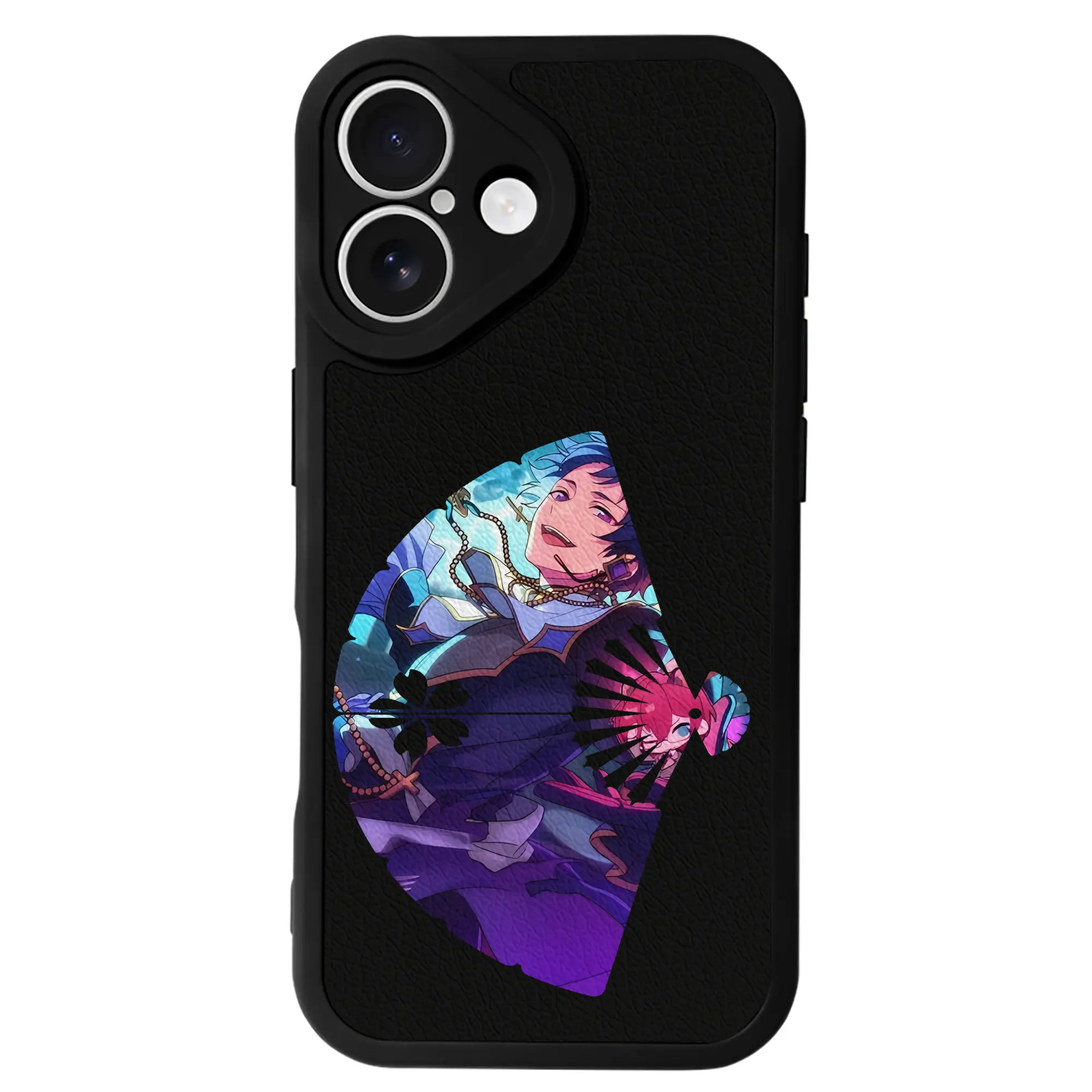 あんさん ぶる グッズ fine 伏見弓弦 - IPhone 16シリーズ対応 ・ シリコンスマホケース ・ レザー調 ・ 高精度フィット ・ 耐衝撃 ・ ワイヤレス充電対応 ・ 精密カット